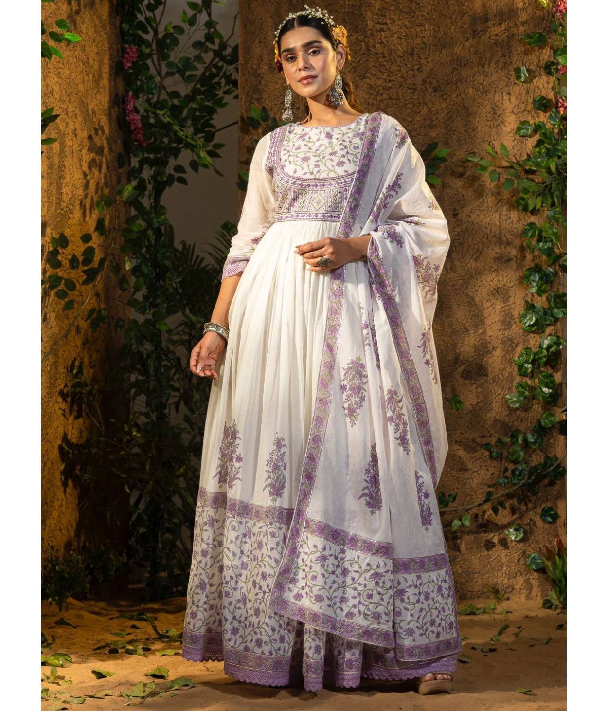 Malmal 2 Pieces Gown light Purple